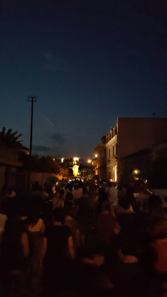 Following a procession at Marina di Gioiosa Ionica